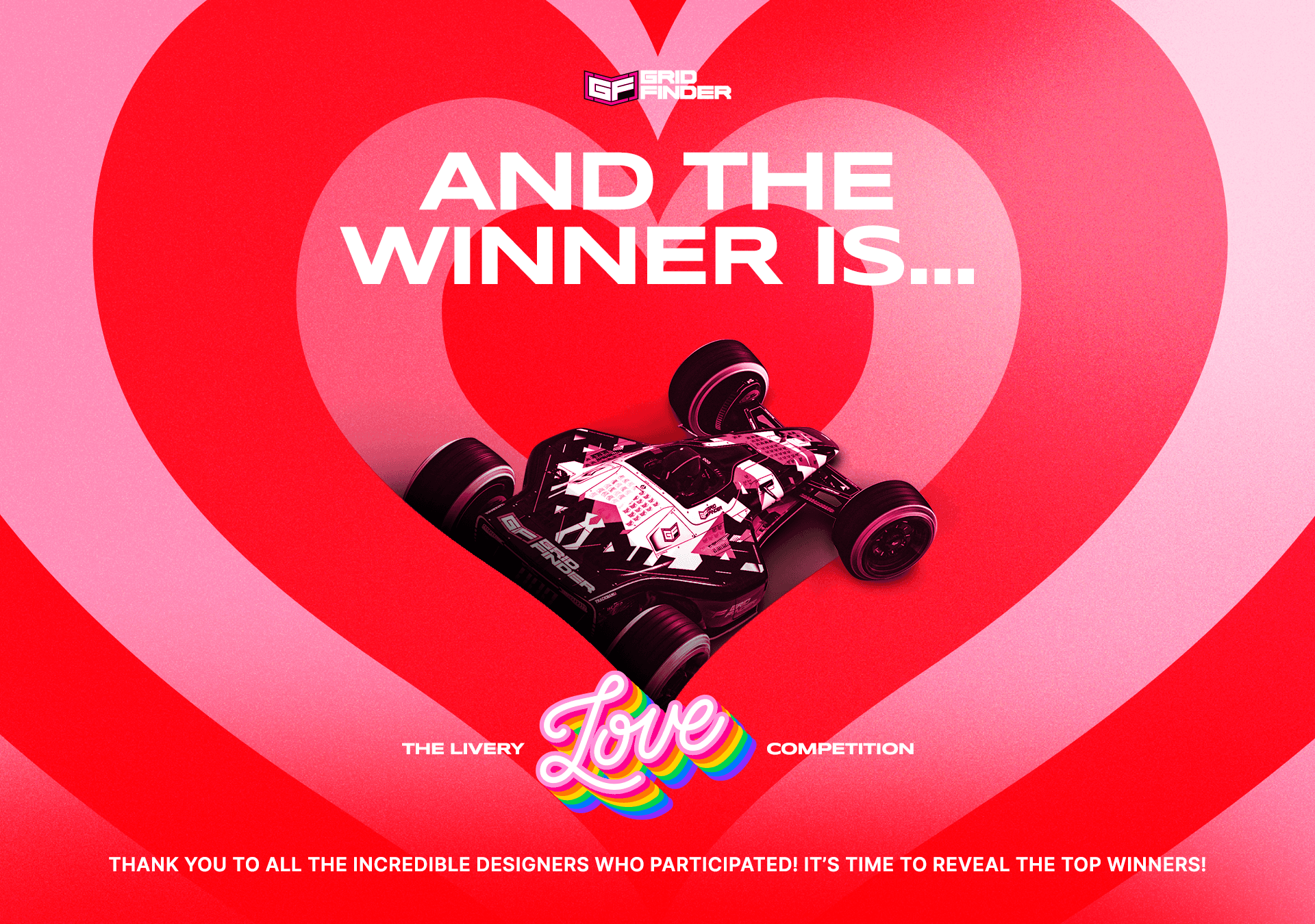 The Grid Finder Love Livery Competition has come to a close!