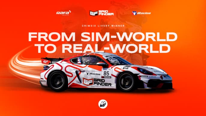 The RAFA Racing Club x Grid Finder Livery Competition winner's livery gets out on track!